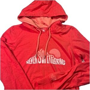 North Face Women's Light Sport Hoodie Size M Never Stop Exploring EUC